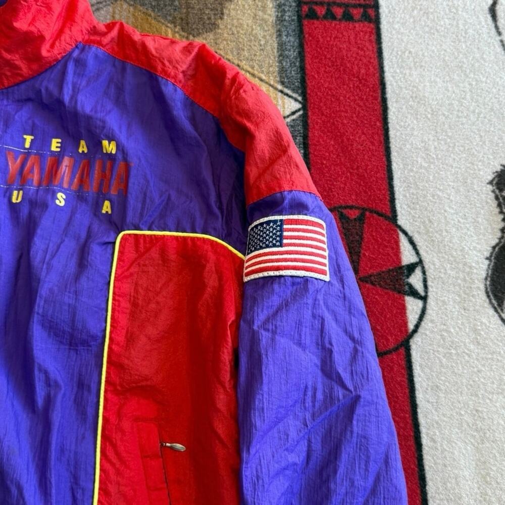 Vintage 90s Yamaha Team USA Full Zip Windbreaker Jacket Mens Size Medium - Picture 5 of 10